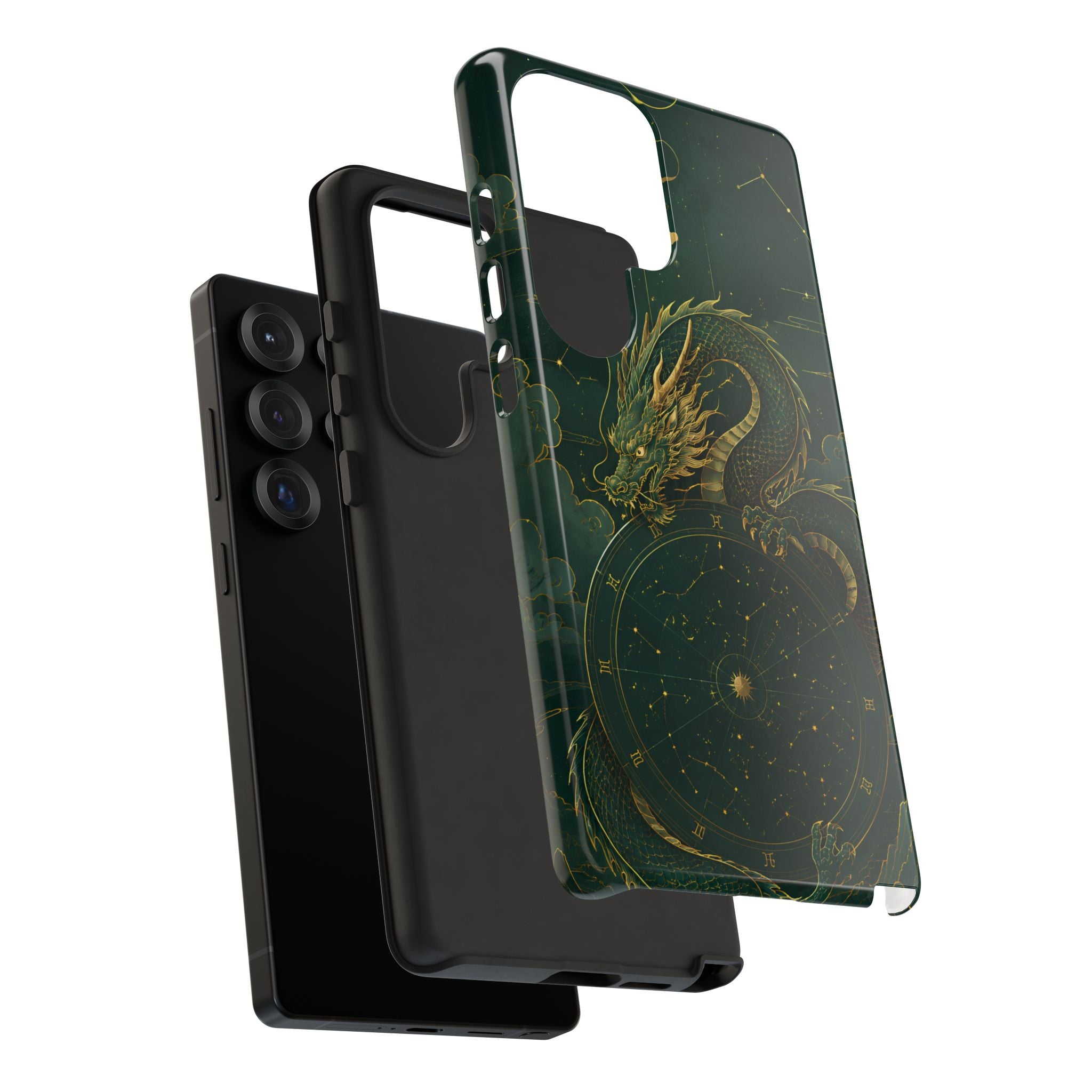 Celestial Dragon Samsung Galaxy Phone Case | Stained Glass Dragon Phone Case