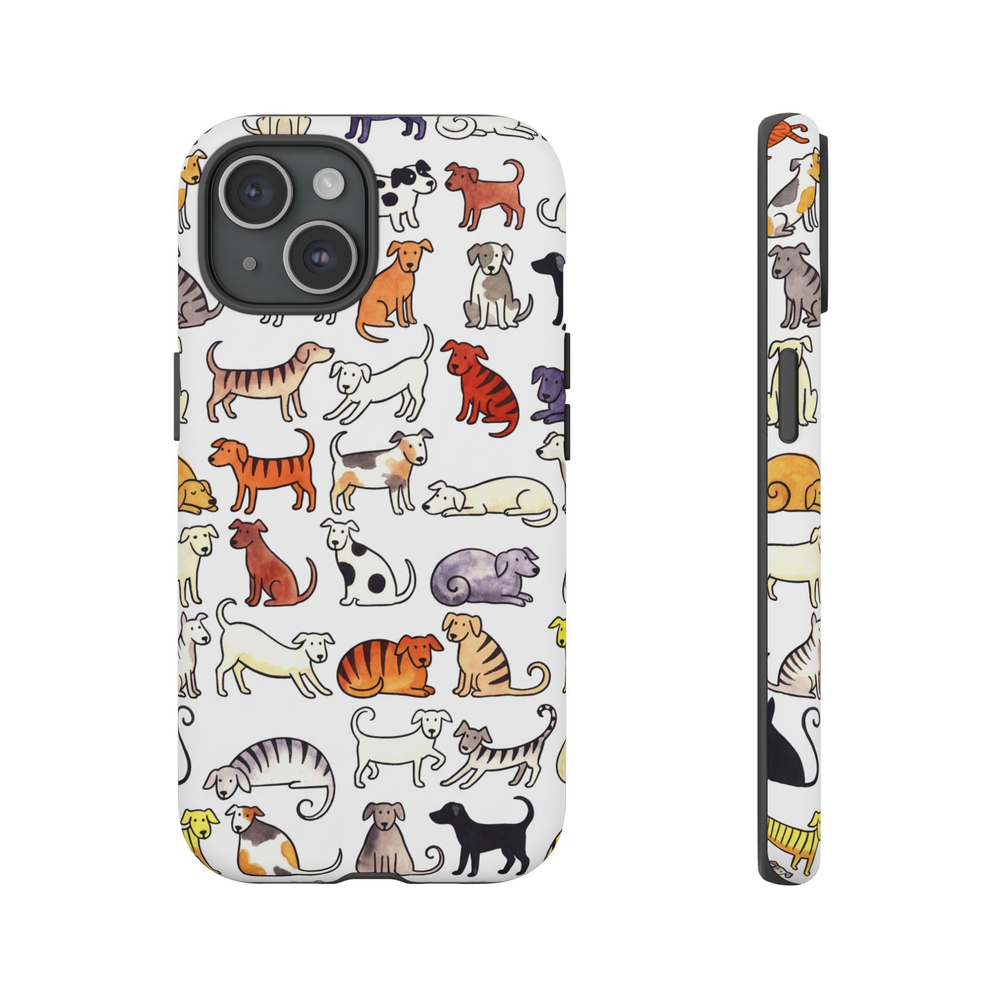 Dog Pattern iPhone Case | Cute Colourful Dogs