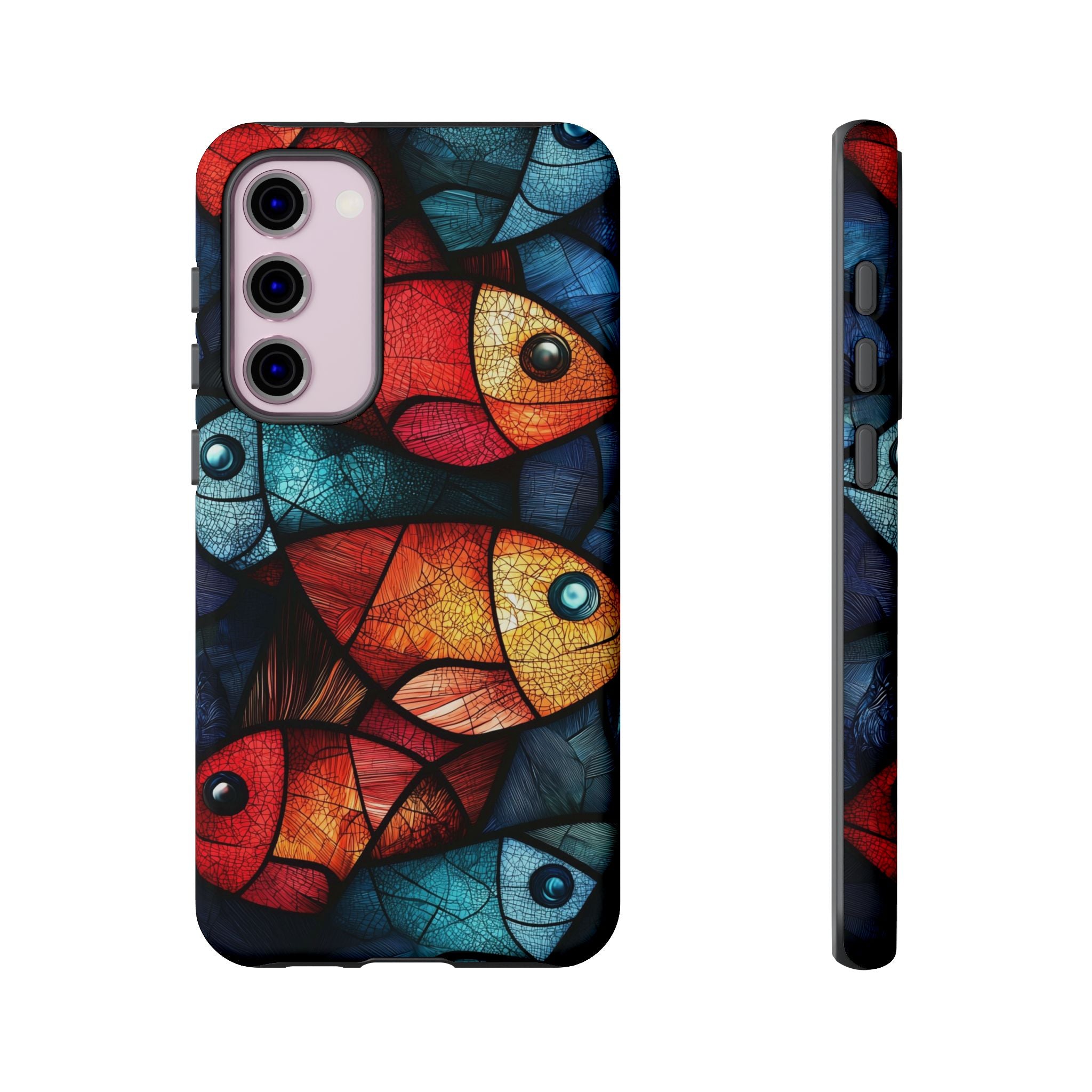 Fish Mosaic Tough Samsung Galaxy Case — Colourful Artistic Fish Pattern
