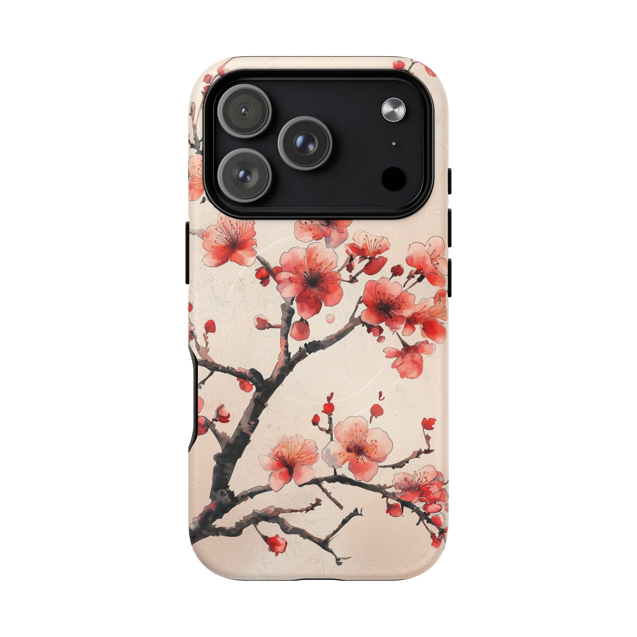 Cherry Blossom MagSafe iPhone Case | Floral Pink Blossom Branch Design