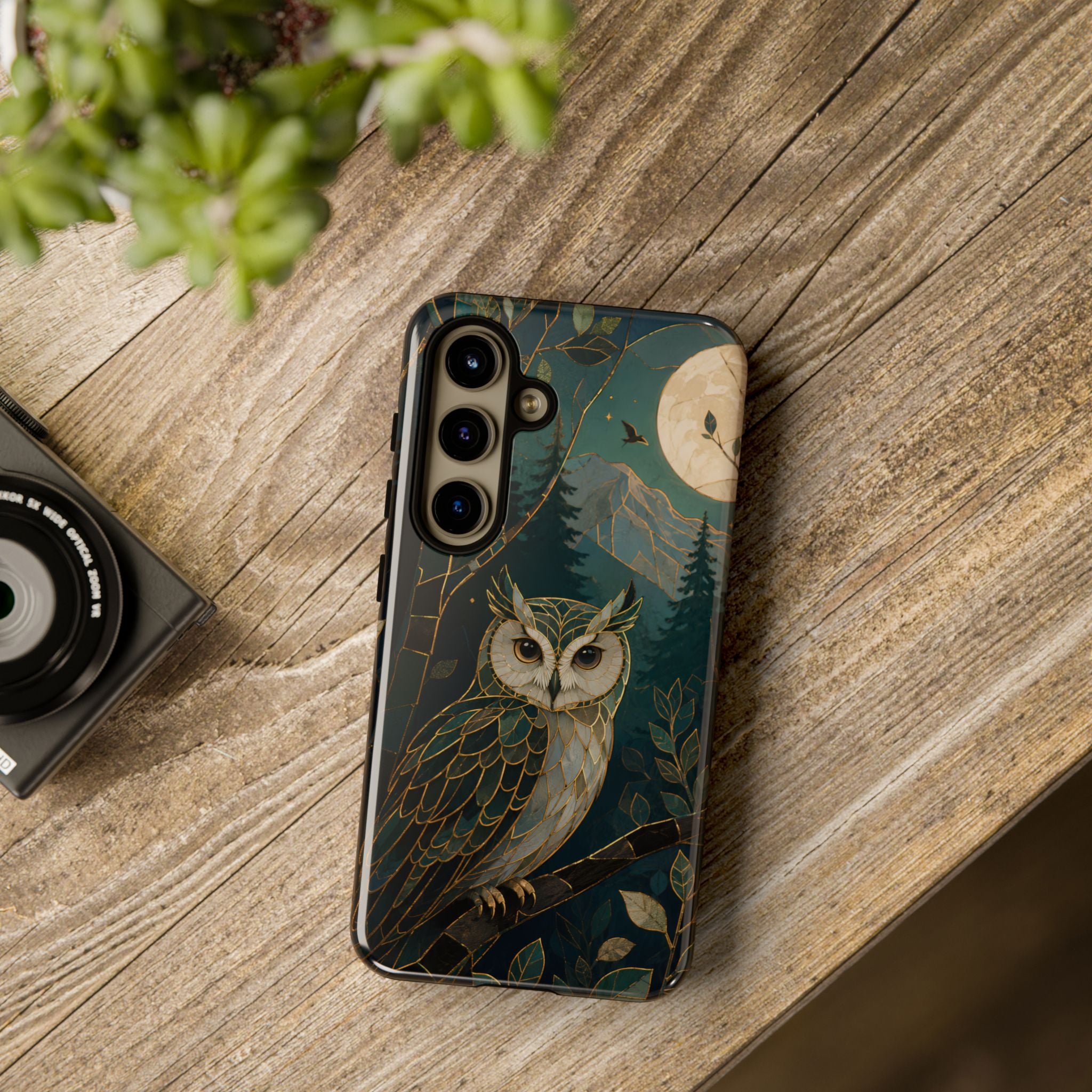 Owl Samsung Galaxy Phone Case | Moonlit Forest Phone Case