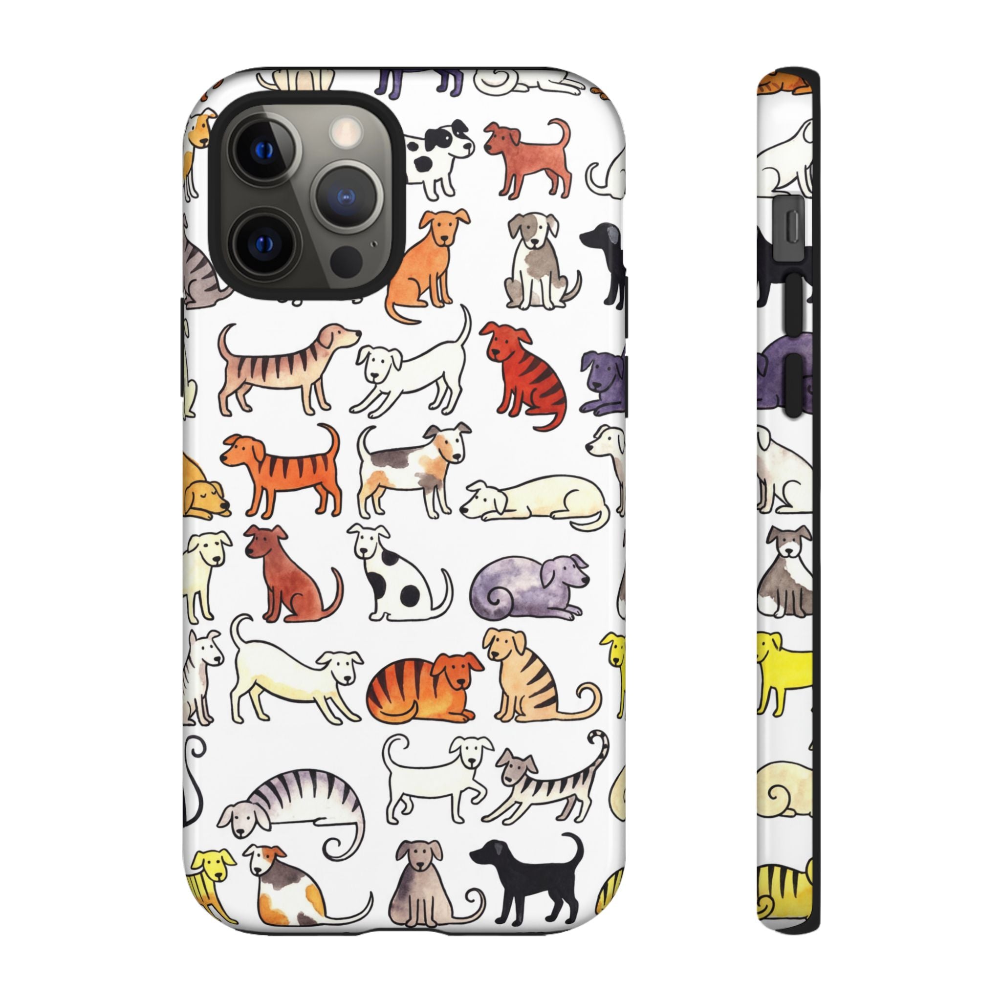 Dog Pattern iPhone Case | Cute Colourful Dogs