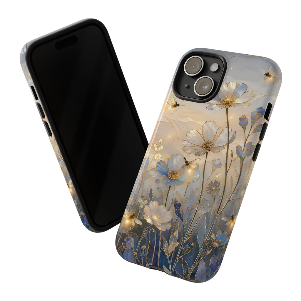 Moonlit Wildflower iPhone Case | Firefly Meadow Art Cover