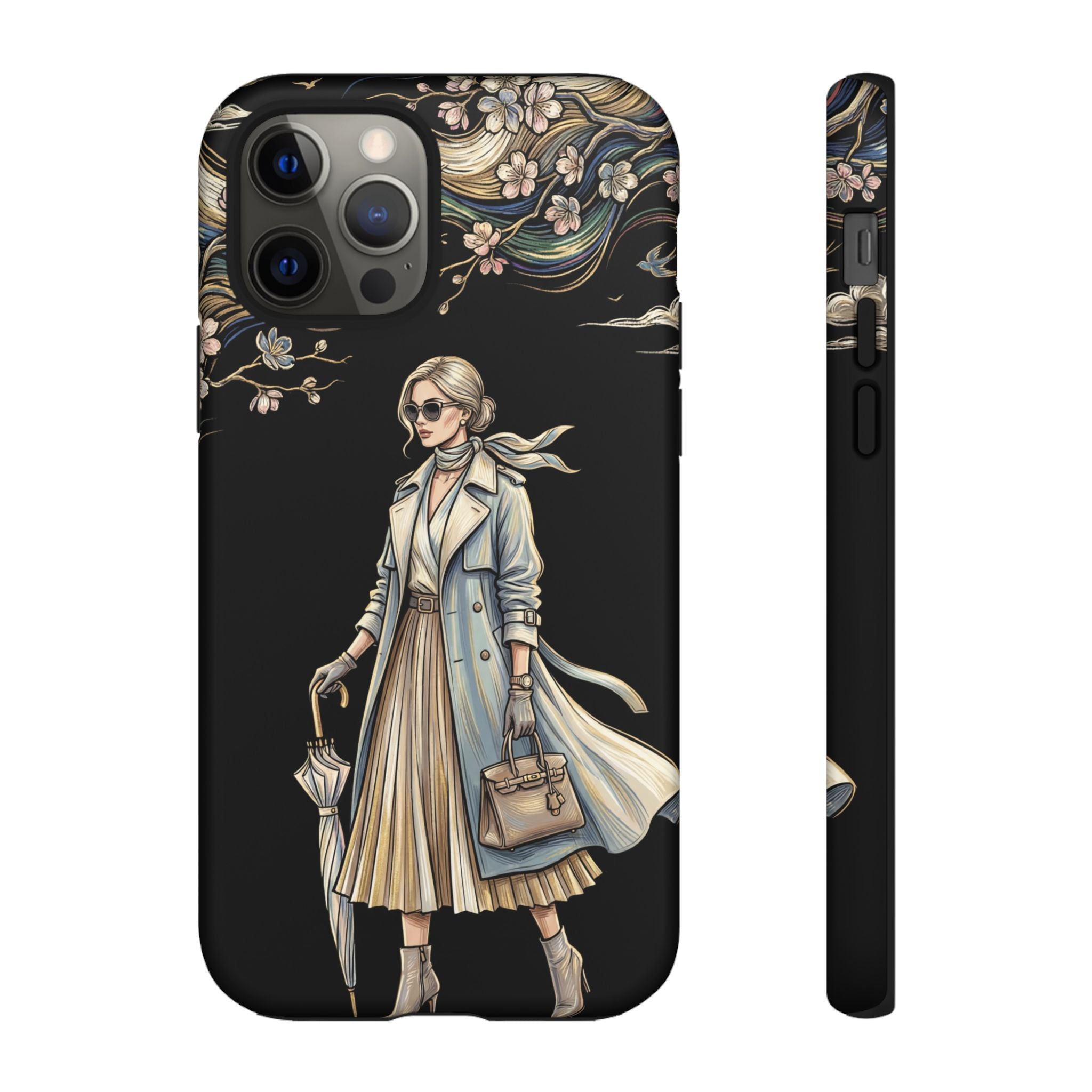 Vintage Chic iPhone Case | Stylish Woman Illustration