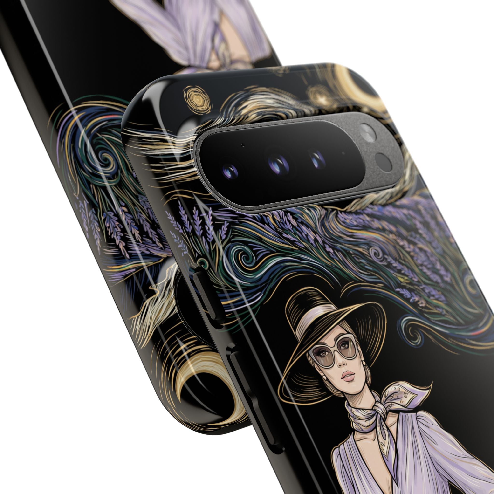 Starry Night Lavender Woman Google Pixel Phone Case | Artistic Protective Tough Case