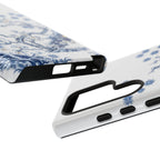 Vintage Blue White Porcelain Samsung Galaxy Phone Case | Chinoiserie Floral Tough Cover