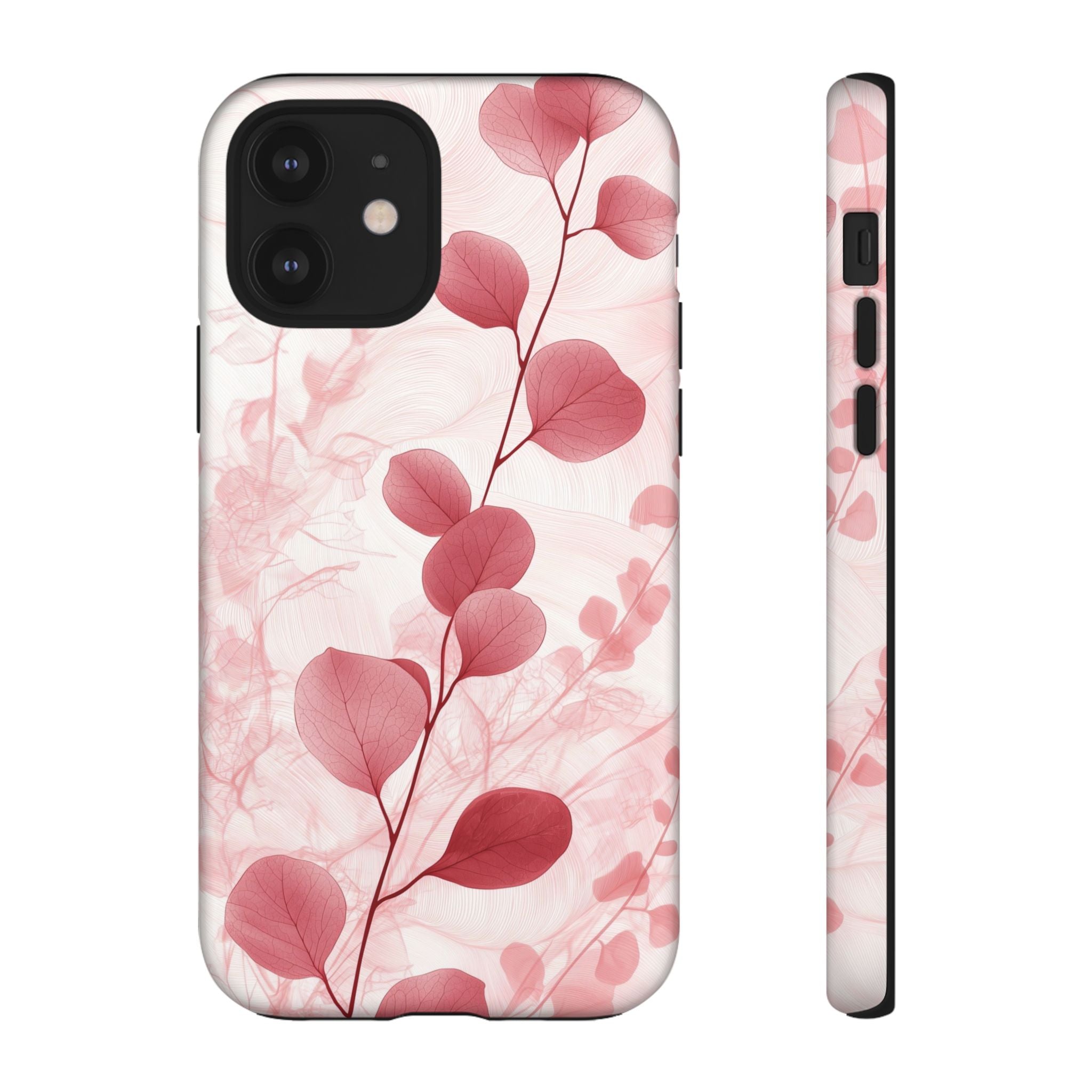 Pink Botanical Floral Eucalyptus iPhone Case