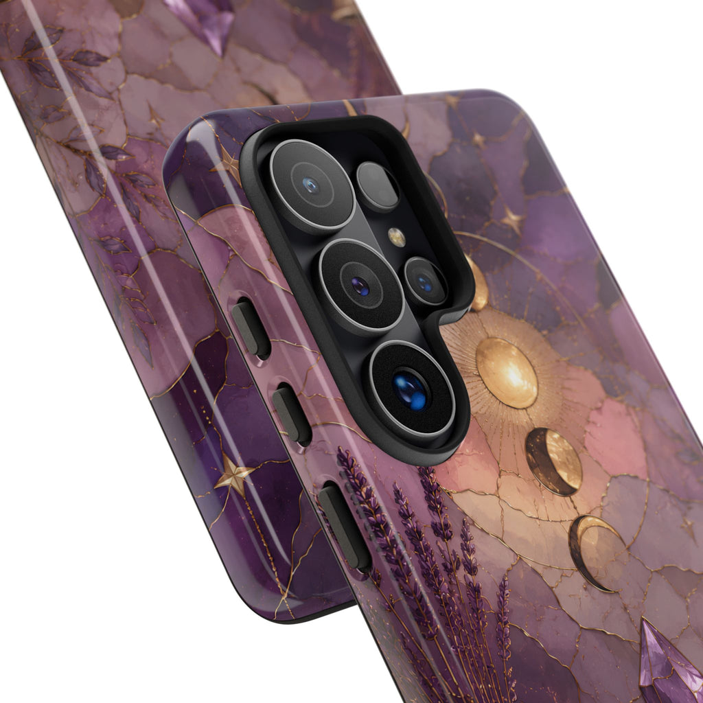 Crystal Moon Samsung Galaxy Phase Phone Case | Witchy Floral Phone Case