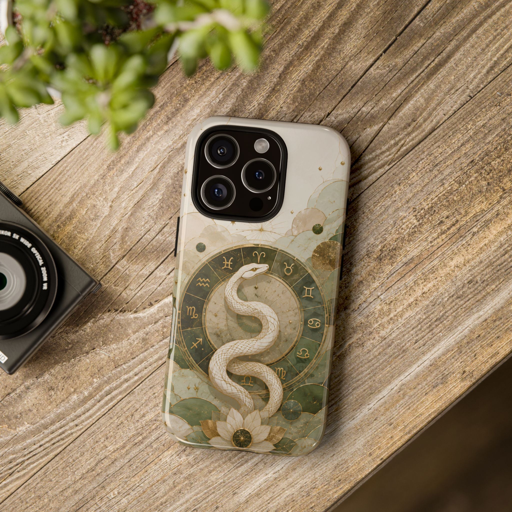 White Snake iPhone Case | Celestial Zodiac iPhone Case