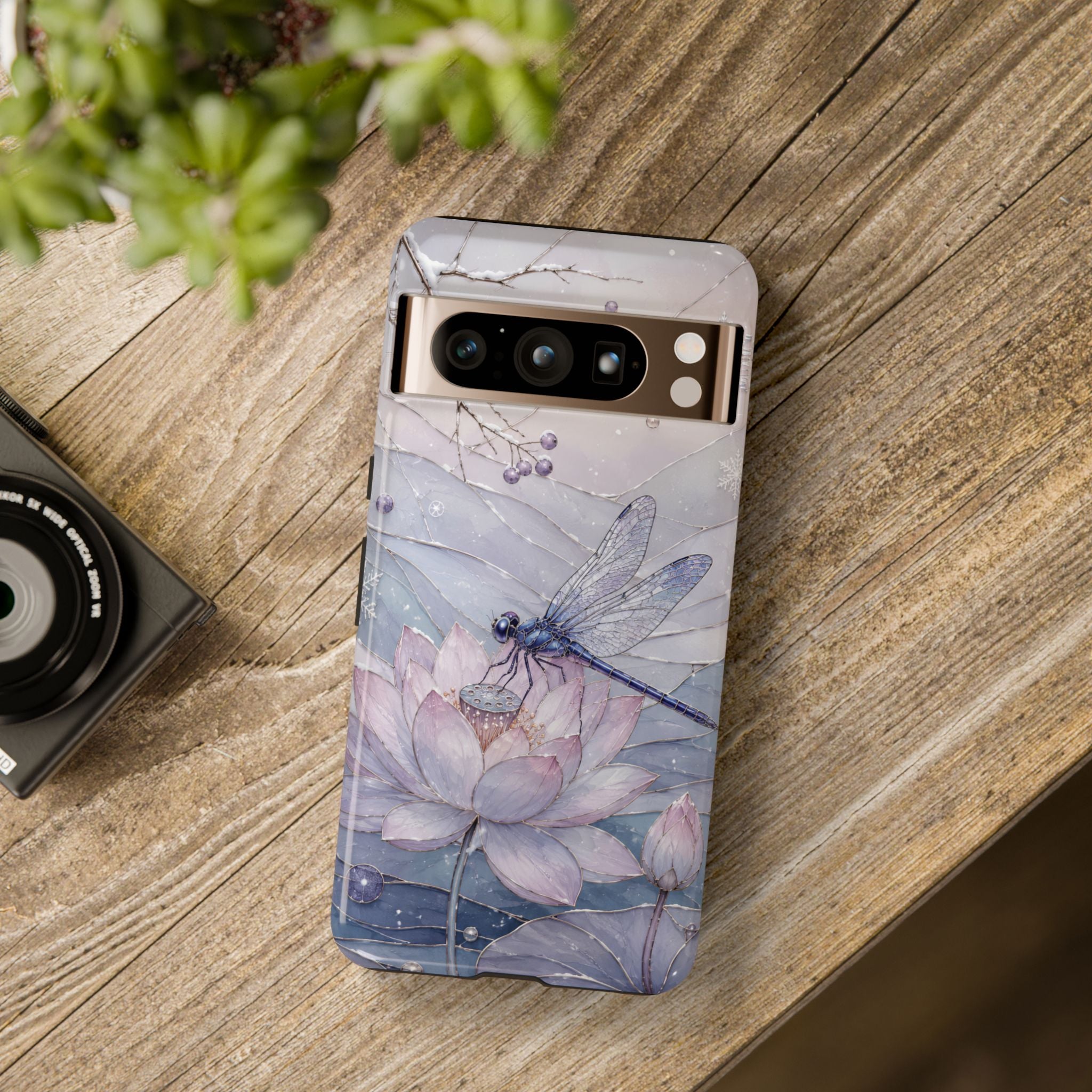 Lotus Dragonfly Google Pixel Phone Case | Water Lily Phone Case