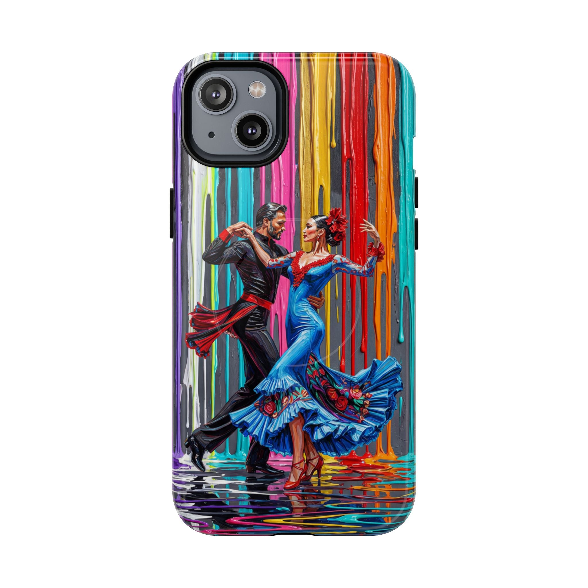 Colorful Tango MagSafe iPhone Case | Vibrant Dancing Couple Art Protection