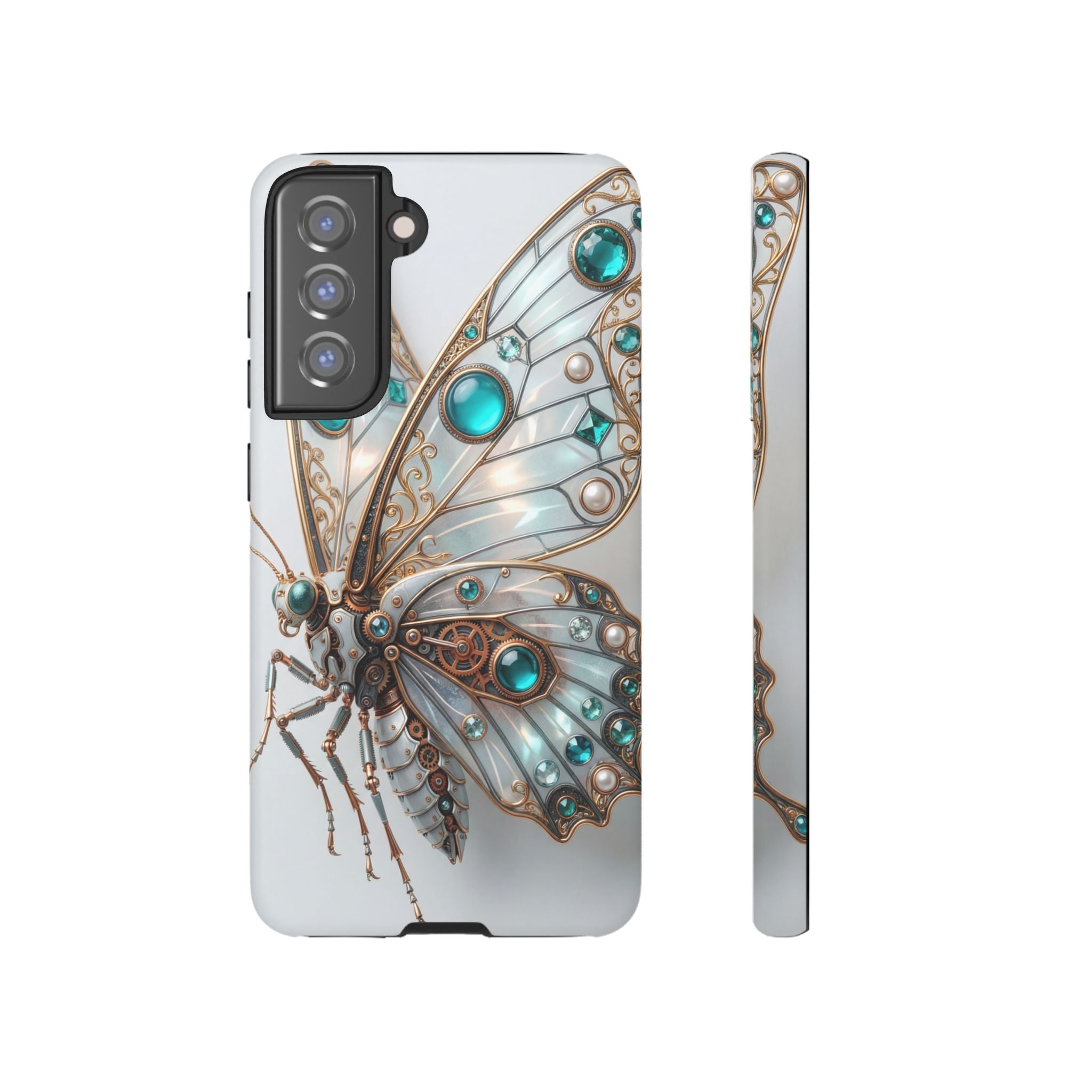 Butterfly Gem Phone Case — Steampunk Teal Jewel Samsung Galaxy Case