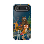 Forest Friends iPhone Case | Nighttime Woodland Animals Design