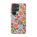 Floral Tough Samsung Galaxy Phone Case | Colorful Garden Print Protective Cover