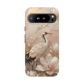 Crane Google Pixel Phone Case | Floral Phone Case