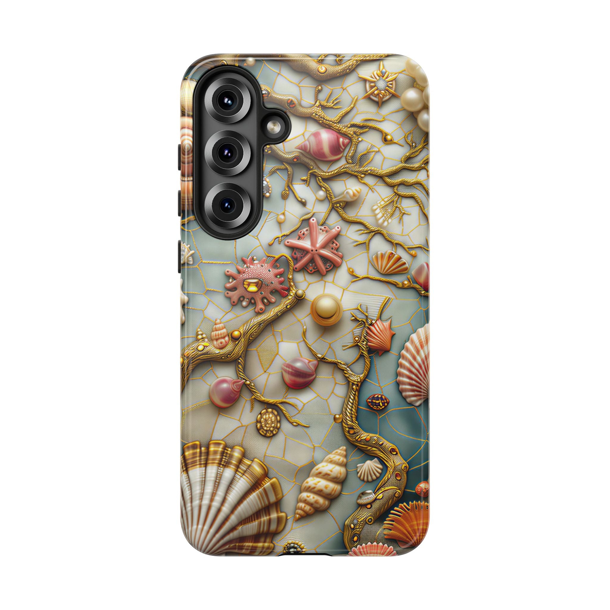 Decorative Seashell & Pearl Beach Design Samsung Galaxy Case