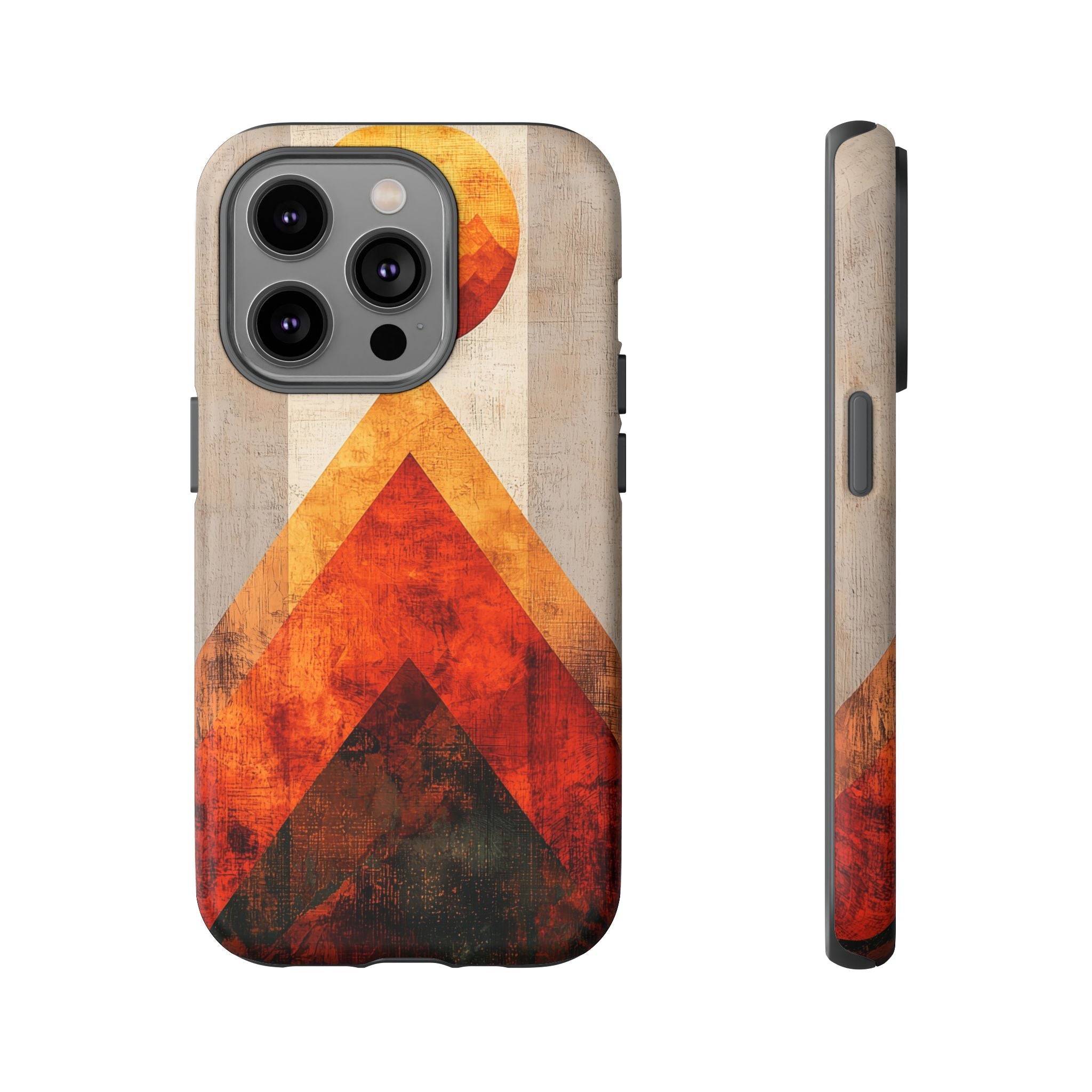 Retro Geometric Sunset iPhone Case