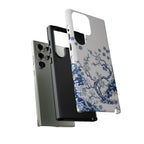 Vintage Blue White Porcelain Samsung Galaxy Phone Case | Chinoiserie Floral Tough Cover