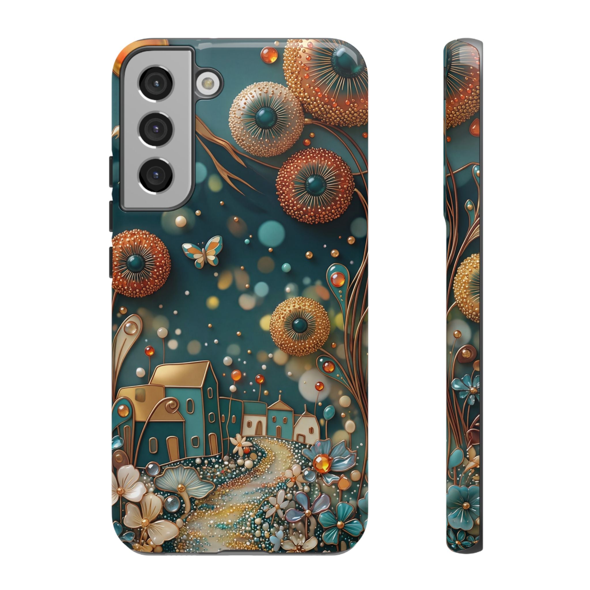 Whimsical Night Village Samsung Galaxy Case