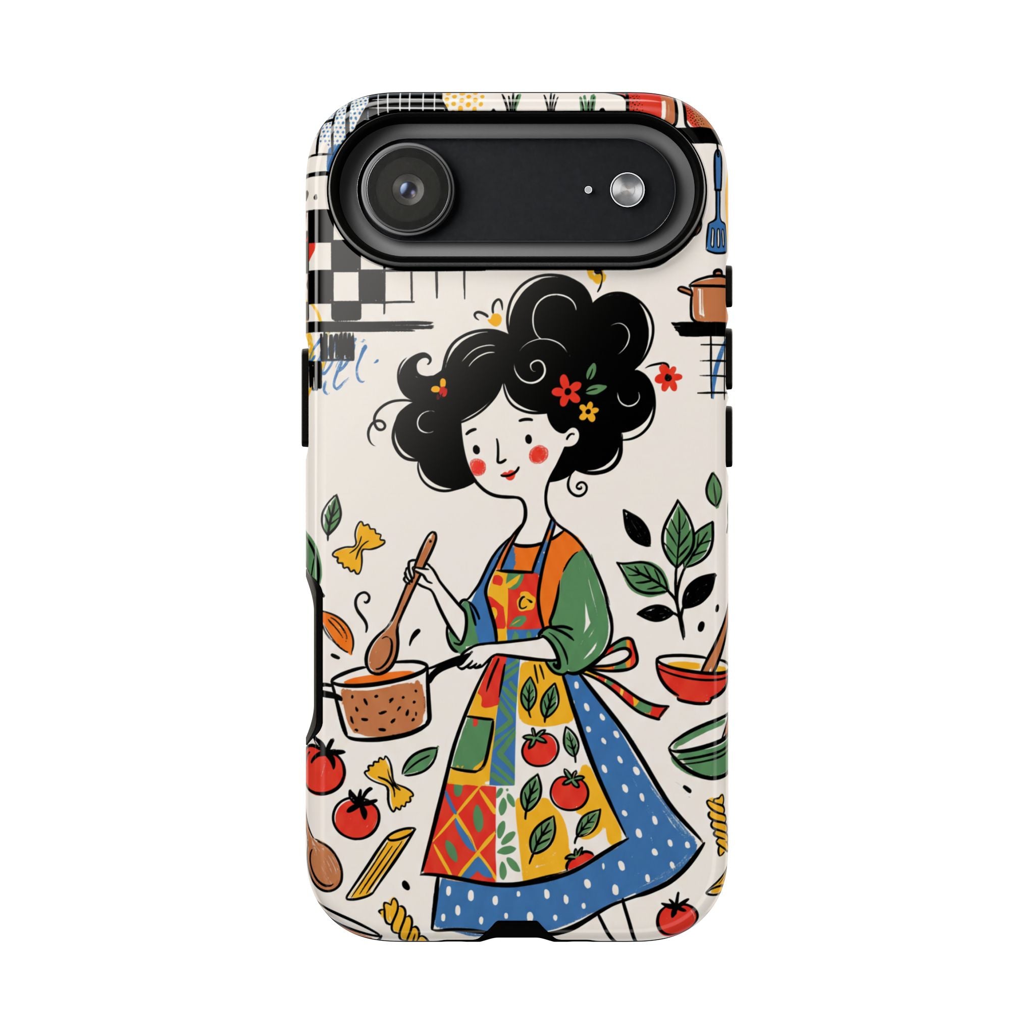 Whimsical Chef Kitchen Illustration iPhone Case