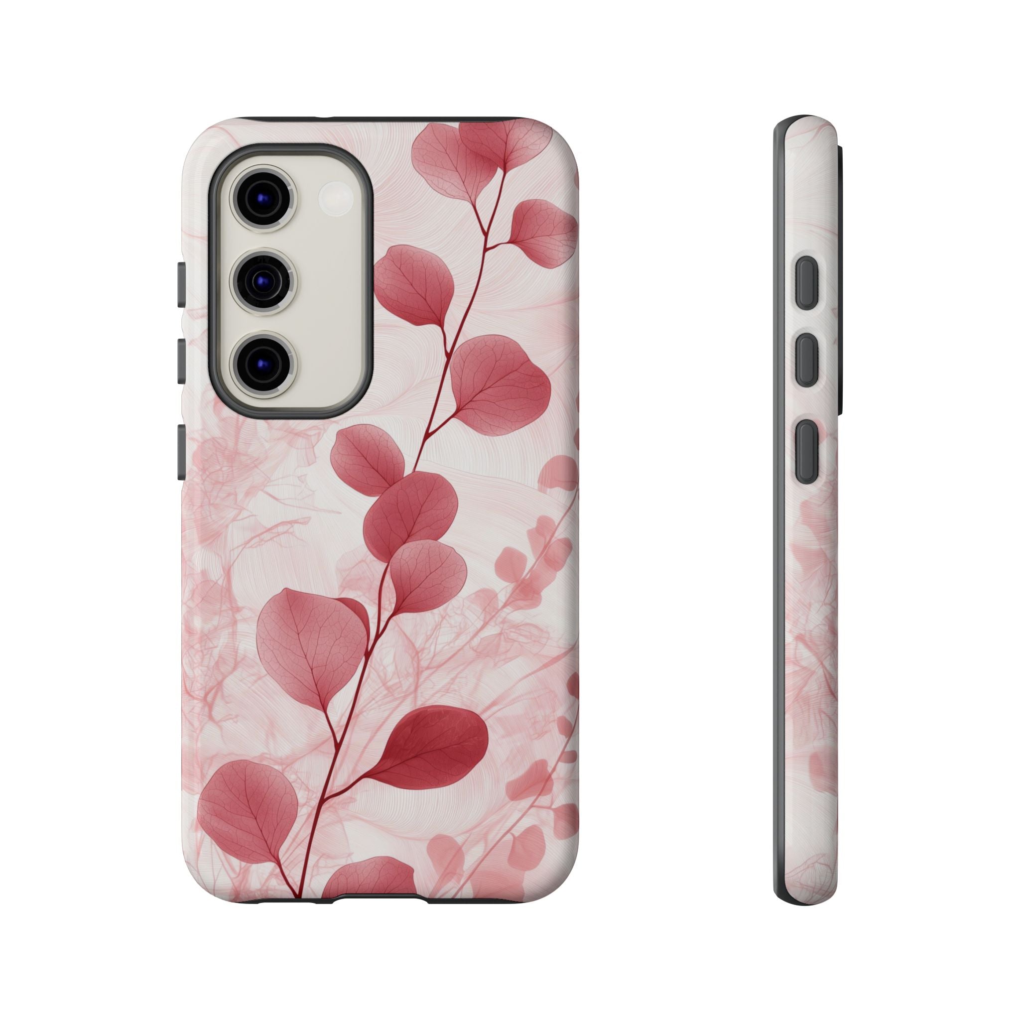 Pink Botanical Floral Eucalyptus Samsung Galaxy Phone Case