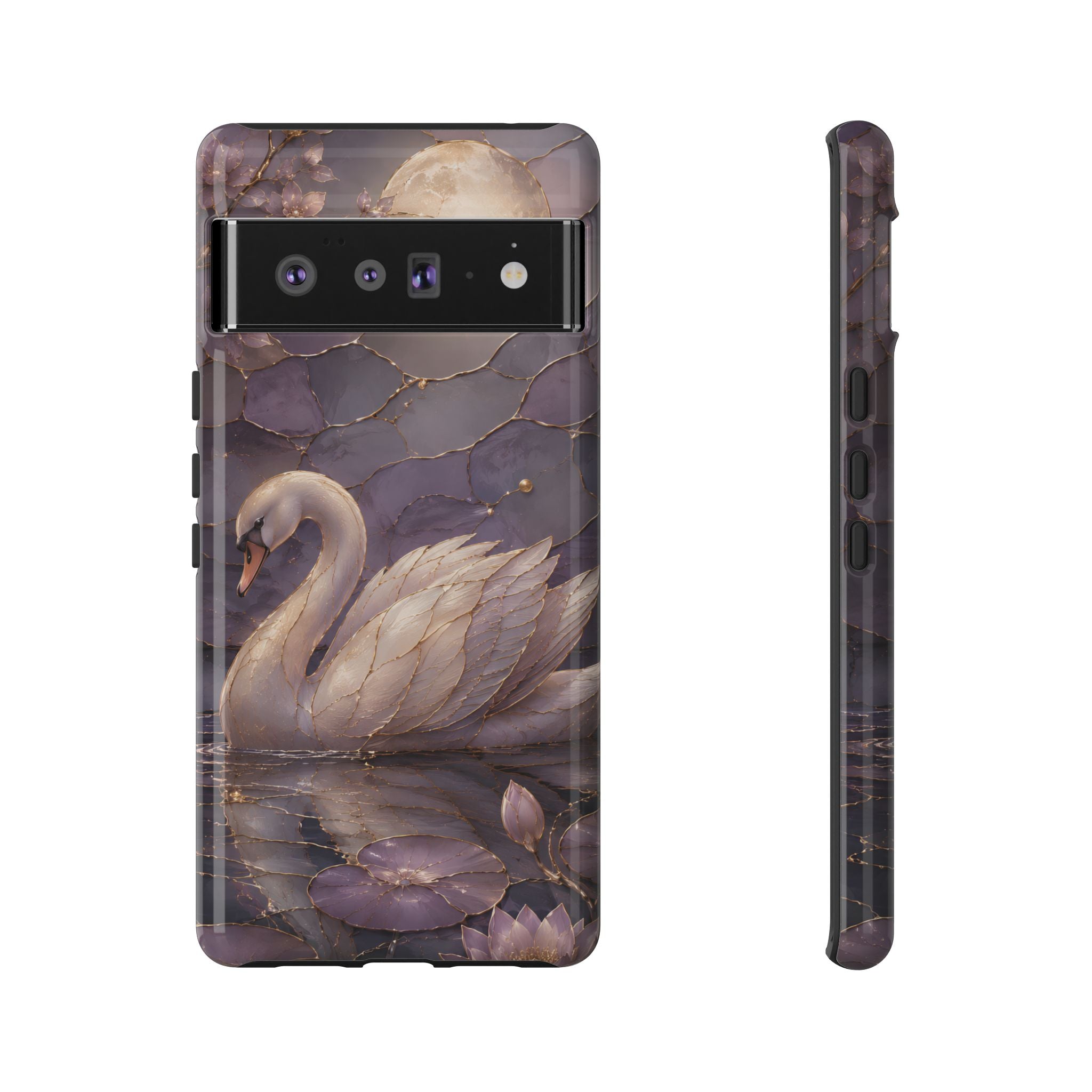Swan Google Pixel Phone Case | Moonlit Lake Phone Case
