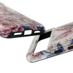 Floral Moon Rabbit Tough Google Pixel Phone Case | Pink Boho Bunny Protective Cover