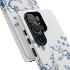 Vintage Blue White Porcelain Samsung Galaxy Phone Case | Chinoiserie Floral Tough Cover