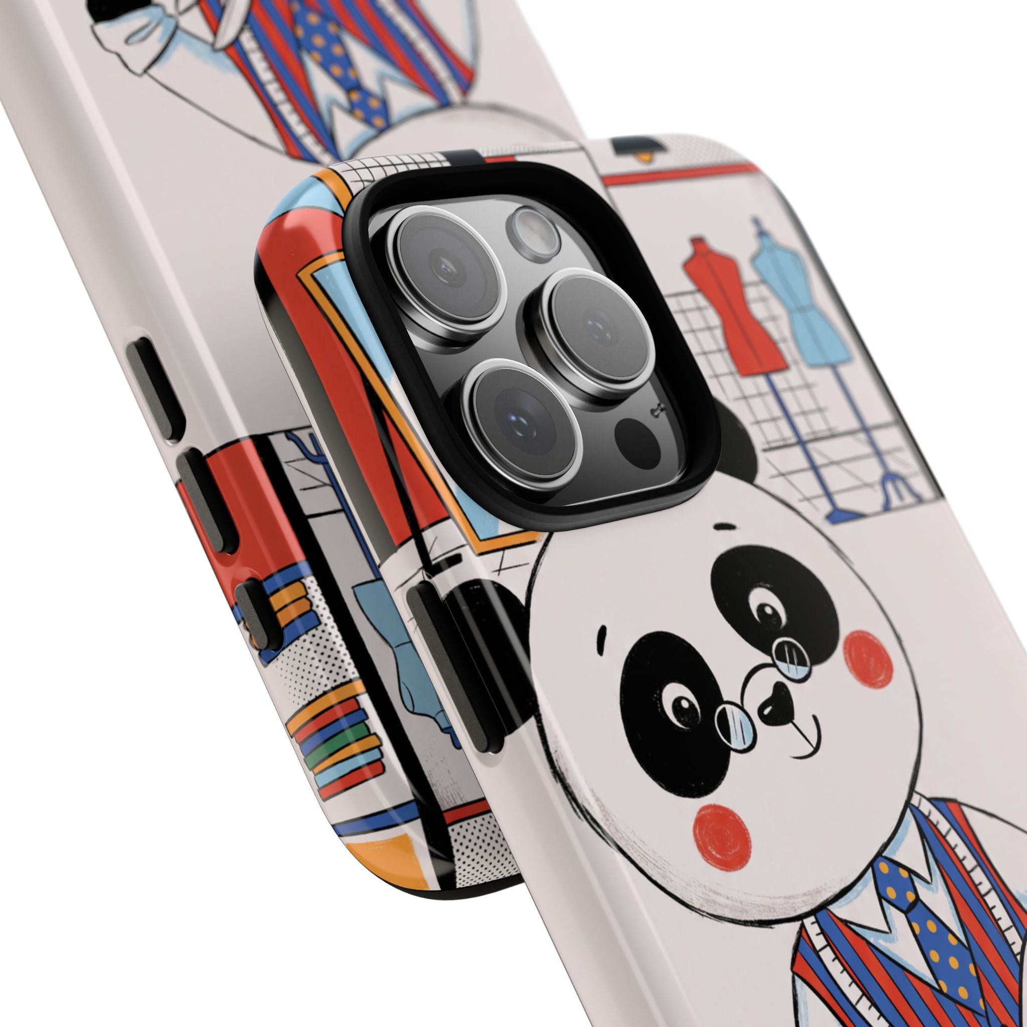 Panda Tailor iPhone Case | Cute Seamstress Cartoon