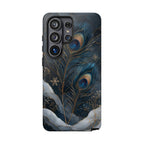 Peacock Feather Samsung Galaxy  Phone Case | Blue Gold Phone Case
