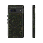 Dark Botanical Tough Google Pixel Phone Case | Moody Forest Owl Cover