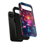 Neon Tunnel Tough Google Pixel Case — Retro Futuristic Galaxy Design