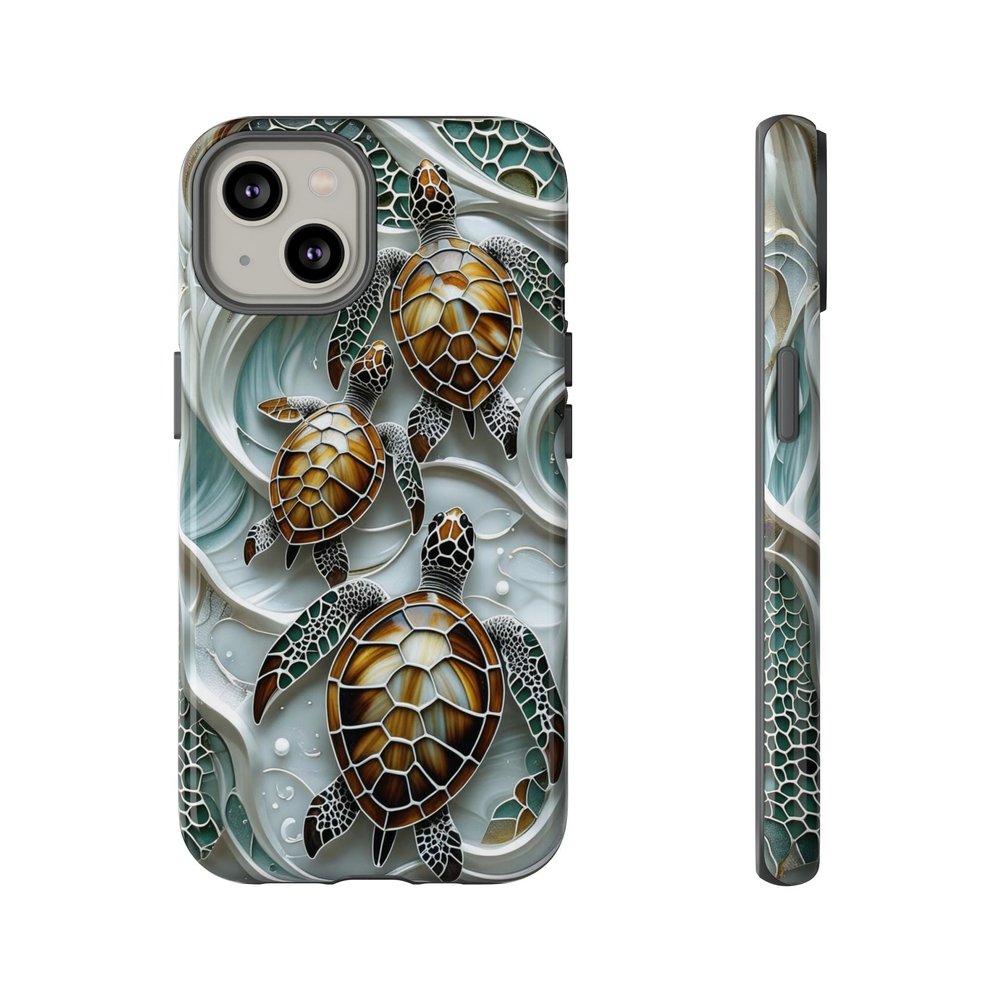 Sea Turtle Phone Case — Ocean Waves Protective iPhone Cover