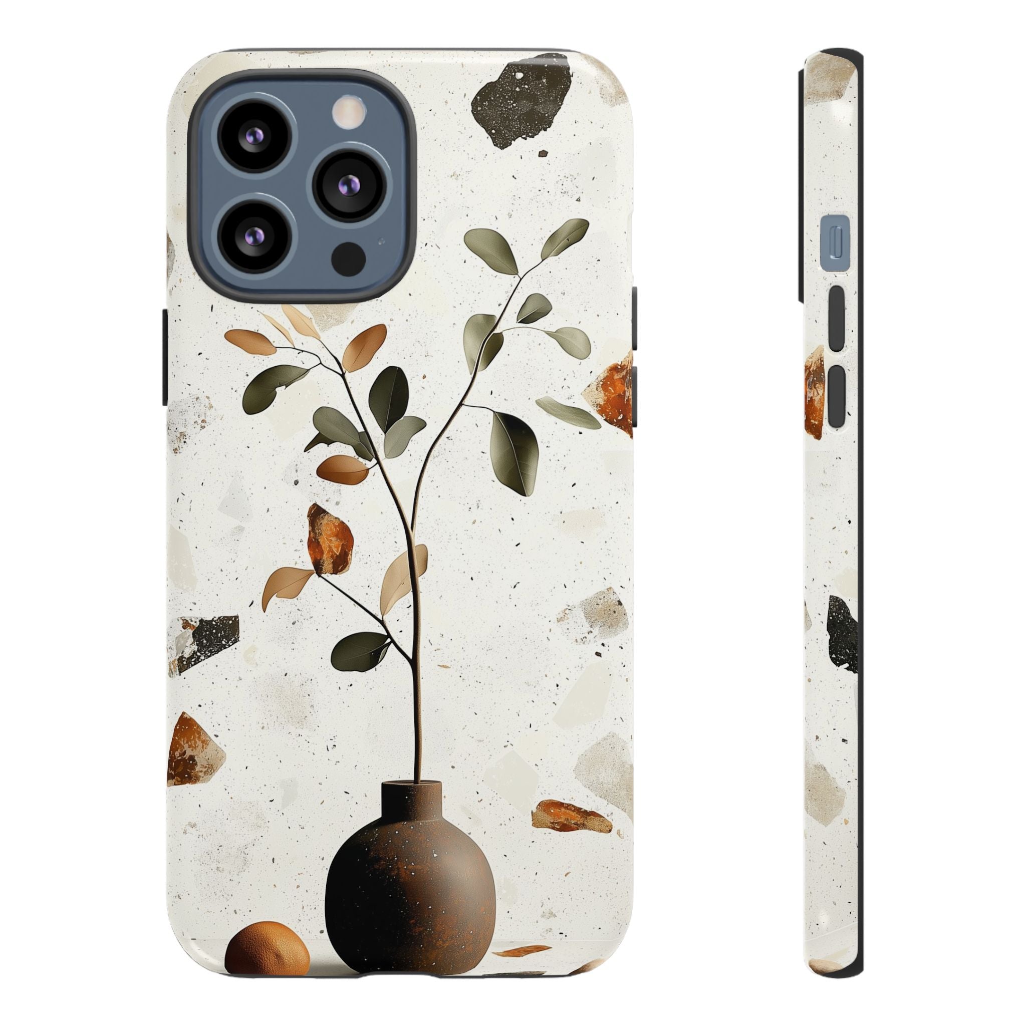 Floral Terrazzo iPhone Case | Minimal Vase Botanical