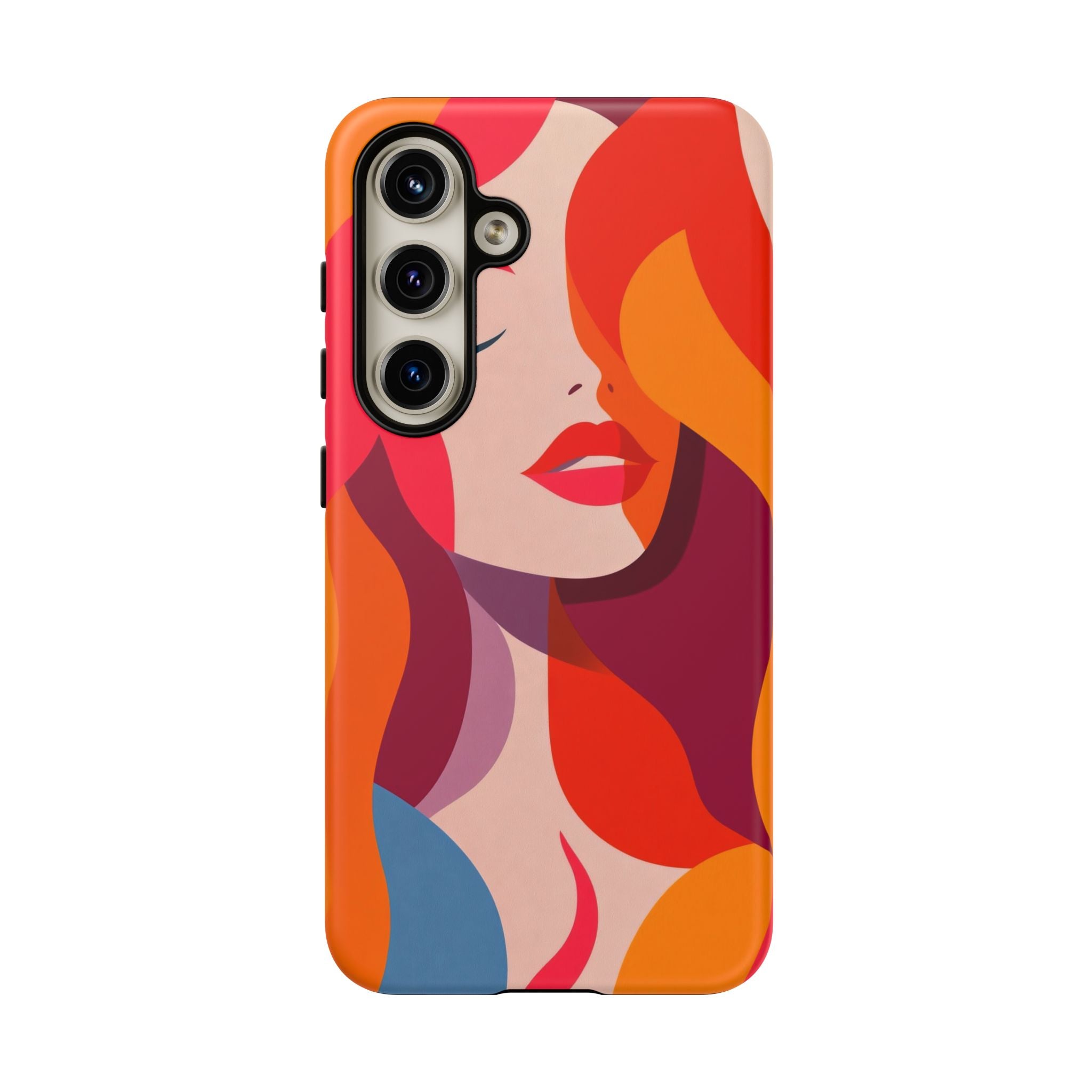 Retro Pop Art Woman Samsung Galaxy Case | Bold Colourful Abstract Portrait