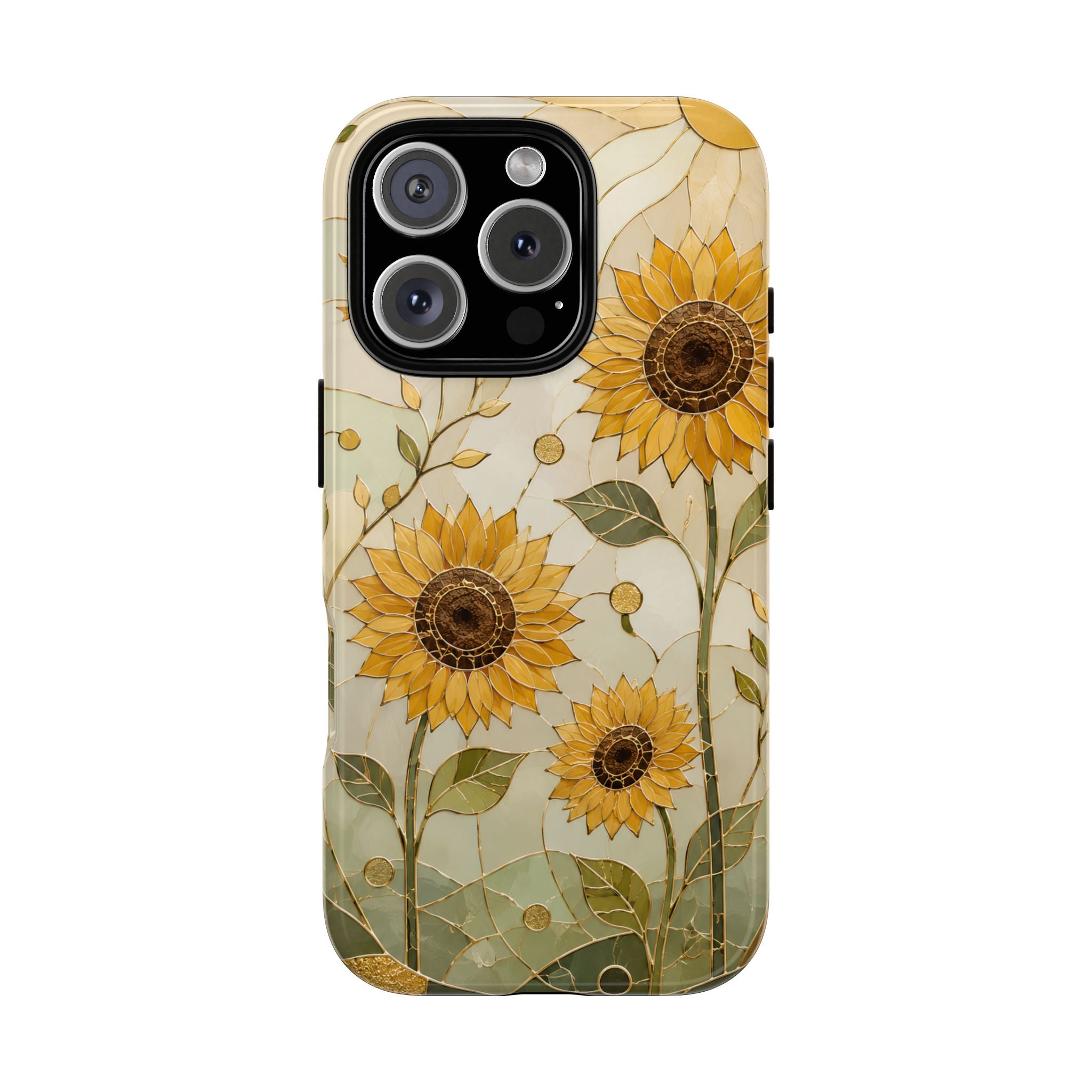 Sunflower iPhone Case | Stained Glass Floral iPhone Case