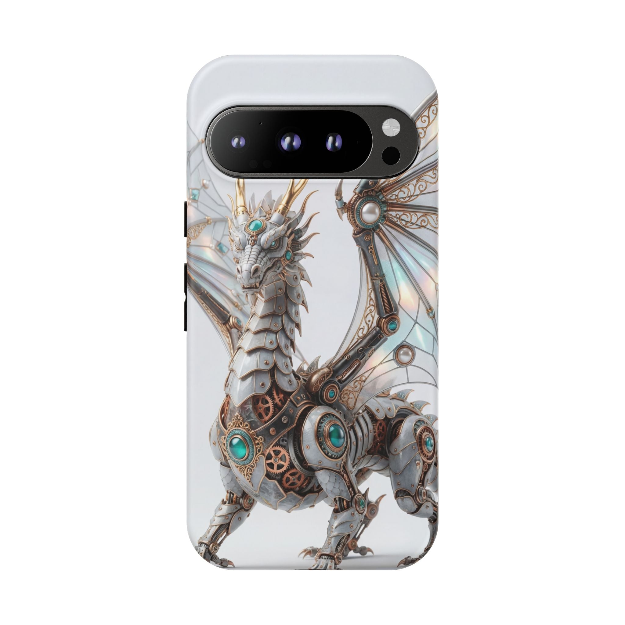 Steampunk Mechanical Dragon Google Pixel Case — Fantasy Armor Protective Cover
