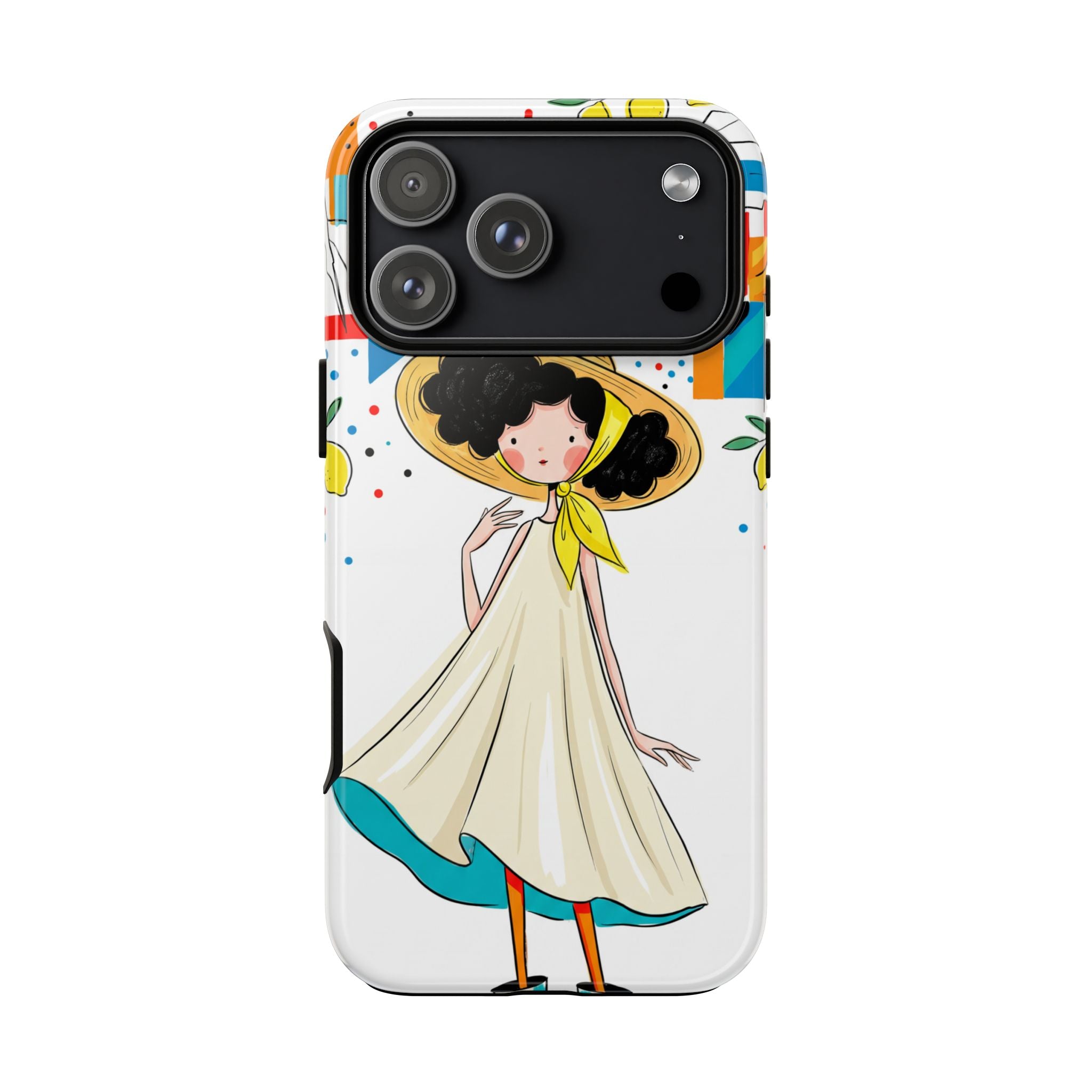 Cute Summer Girl iPhone Case | Whimsical Coastal Illustration Protective Case