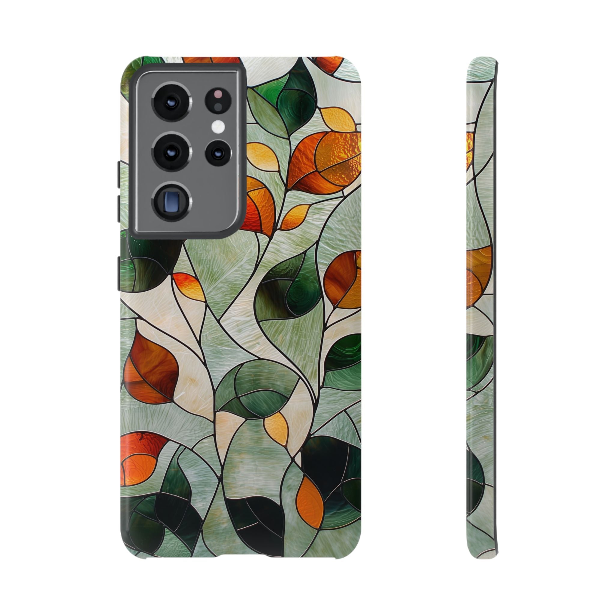 Autumn Stained Glass Leaf Samsung Galaxy Case