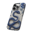 Asian Zodiac Snake iPhone Case | Blue & White Porcelain Slim Shockproof Case | Year of the Snake