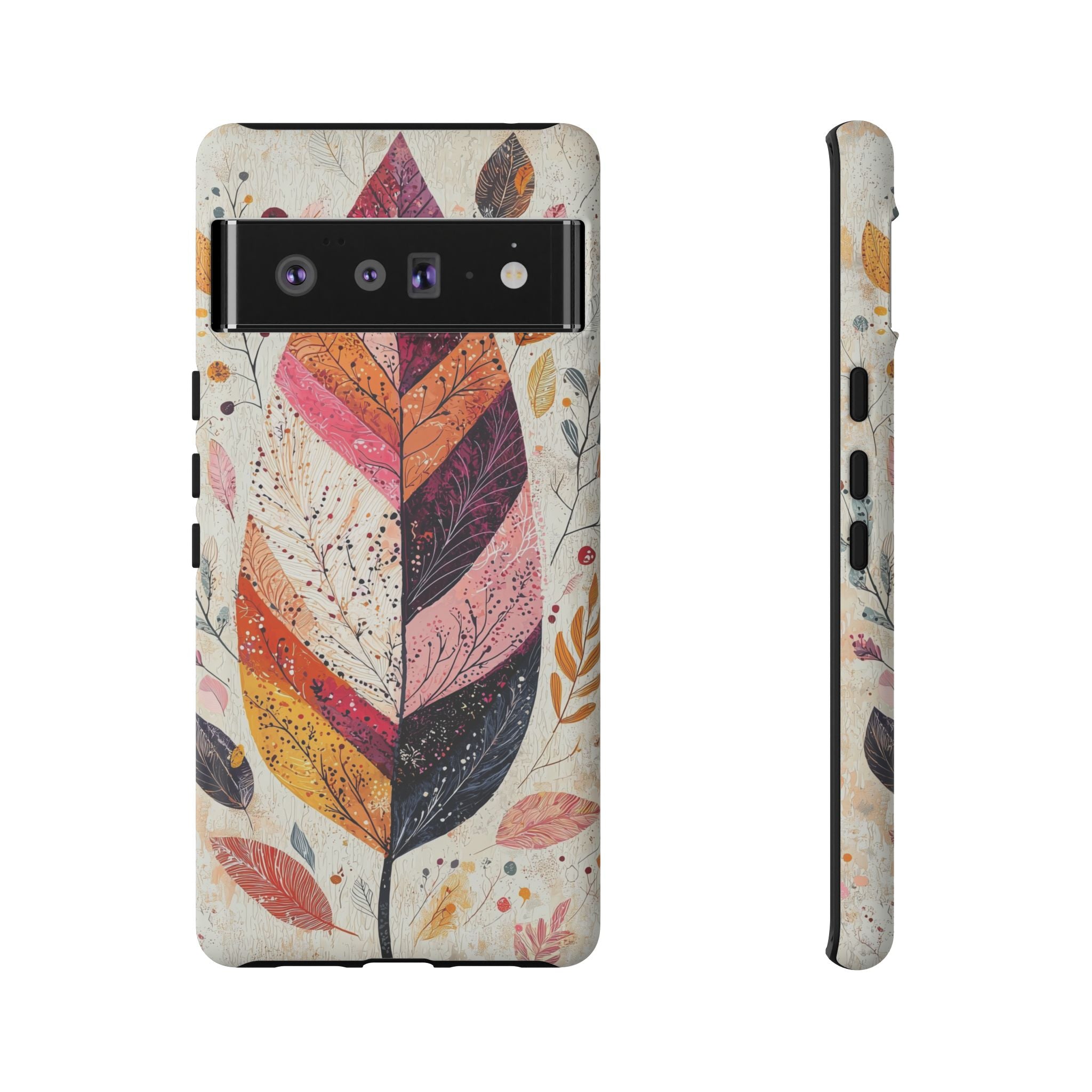 Autumn Leaf Tough Google Pixel Case | Watercolour Feathered Fall Design