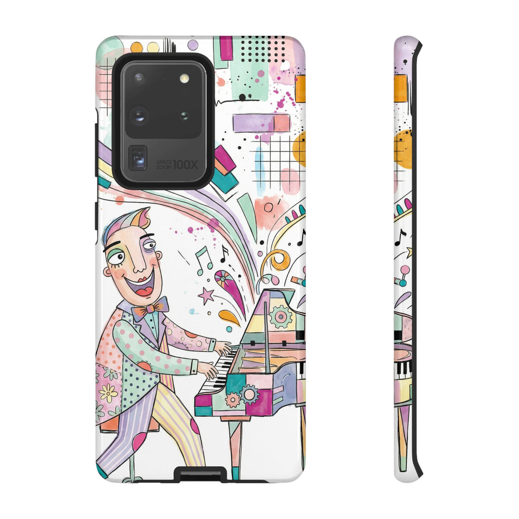 Musical Pianist Samsung Galaxy Phone Case | Colorful Whimsical Piano Art