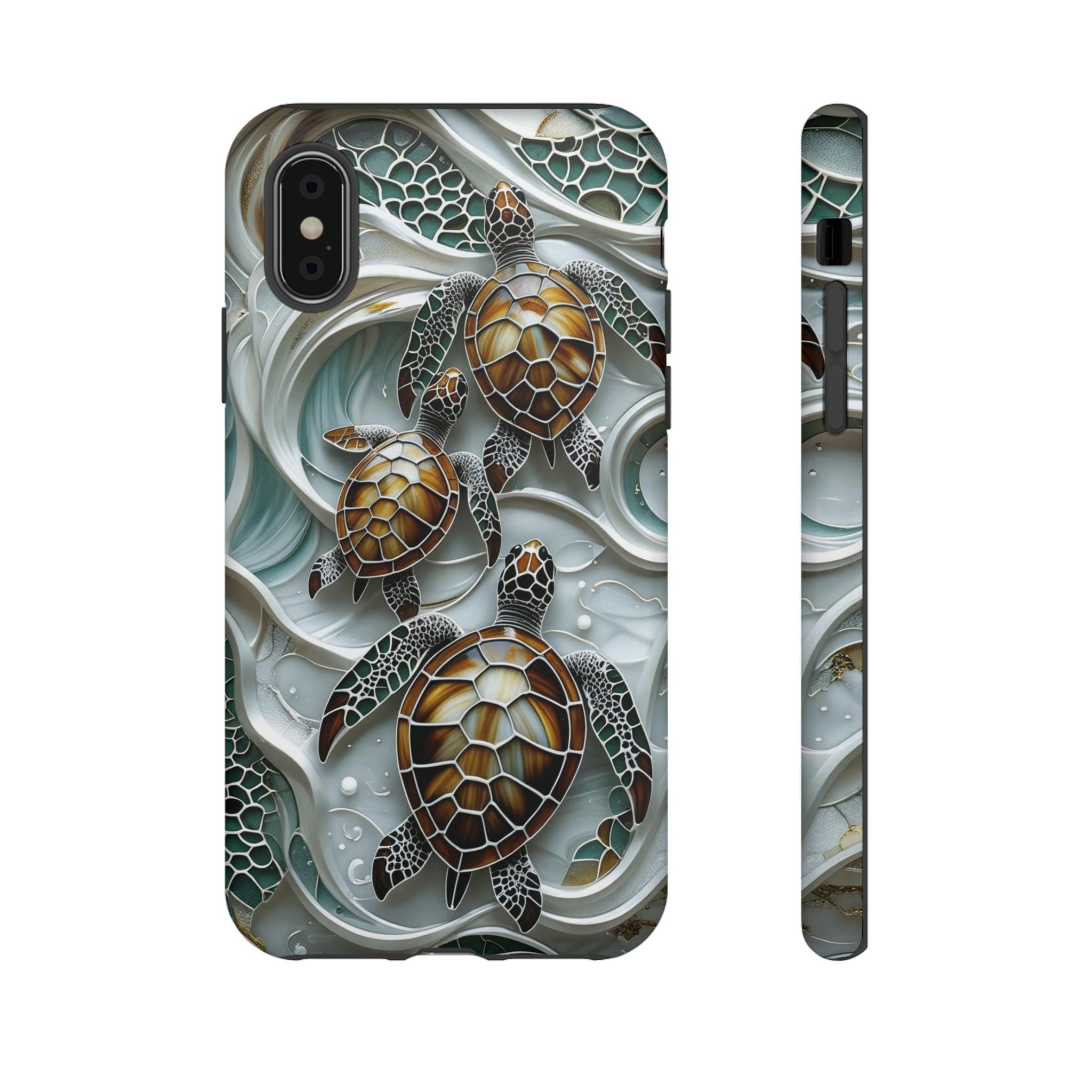 Sea Turtle Phone Case — Ocean Waves Protective iPhone Cover