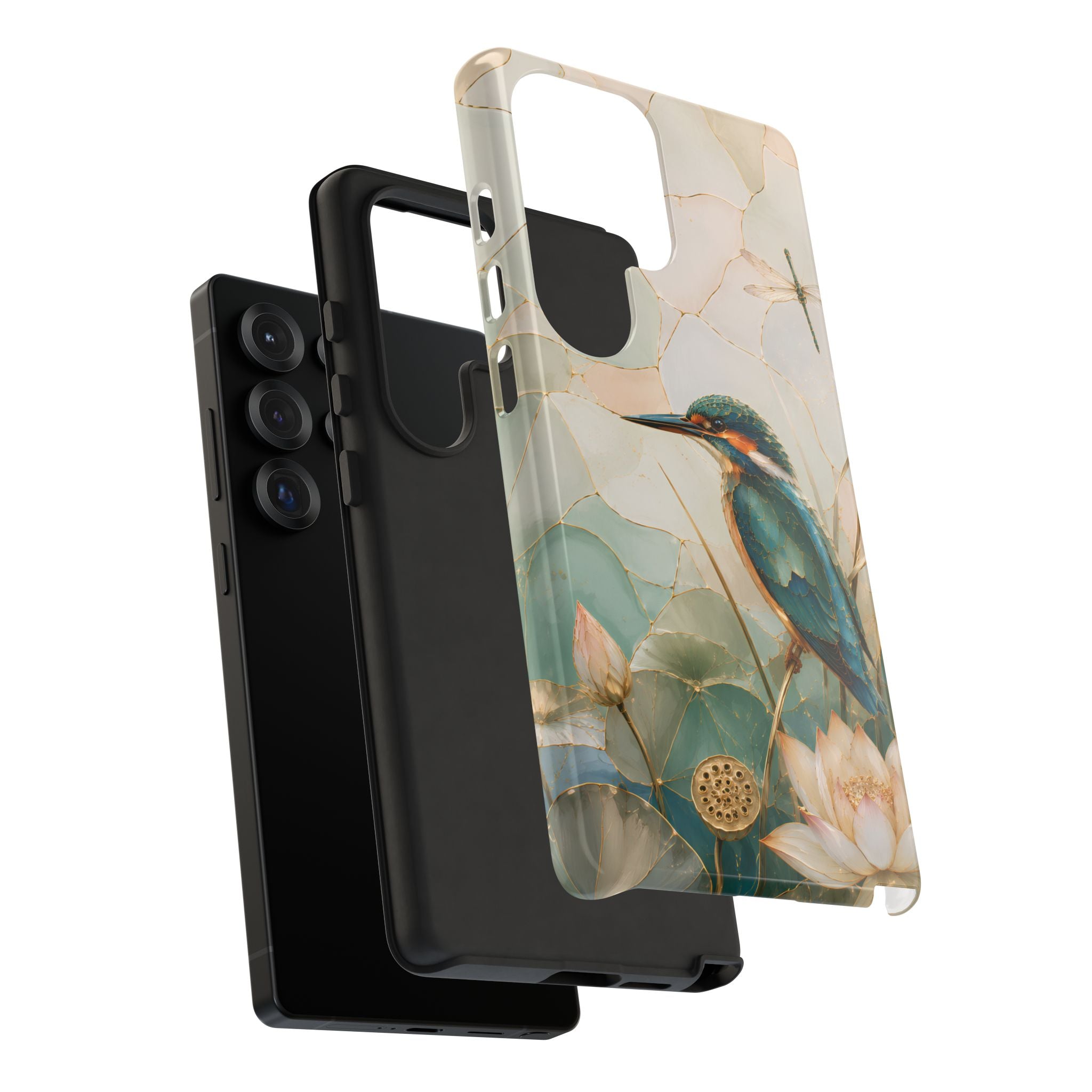 Kingfisher Samsung Galaxy Phone Case | Lotus Flower Phone Case