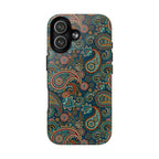 Custodia per iPhone Batik Teal Paisley Tough MagSage