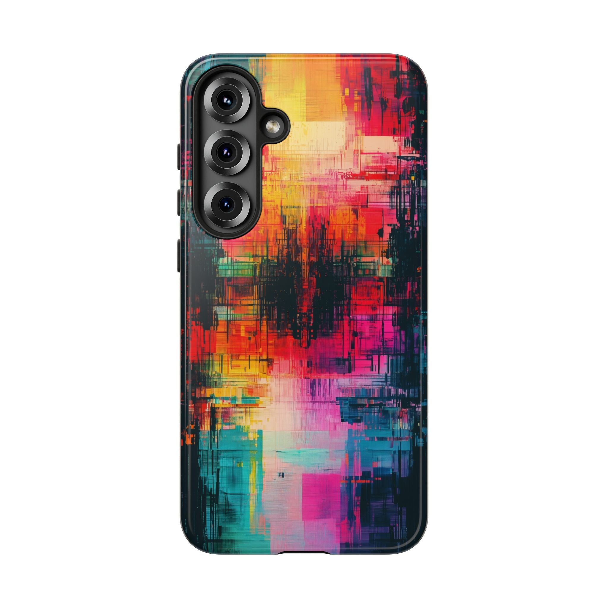 Abstract Neon Glitch Art Tough Samsung Galaxy Case