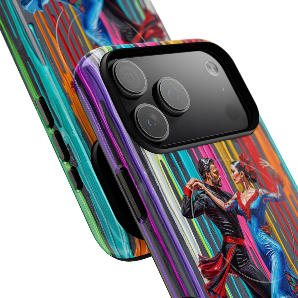 Colorful Tango MagSafe iPhone Case | Vibrant Dancing Couple Art Protection