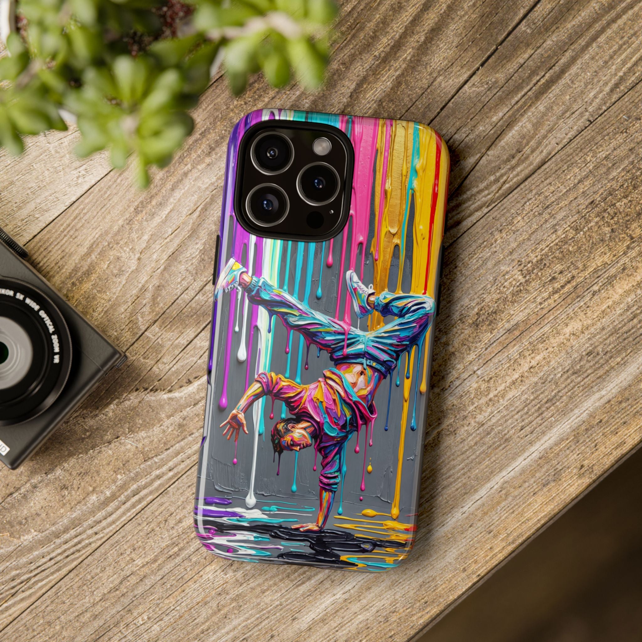 Colorful Breakdancer Graffiti Tough iPhone Case