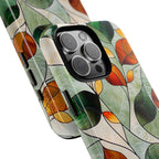 Autumn Stained Glass Leaf iPhone Case