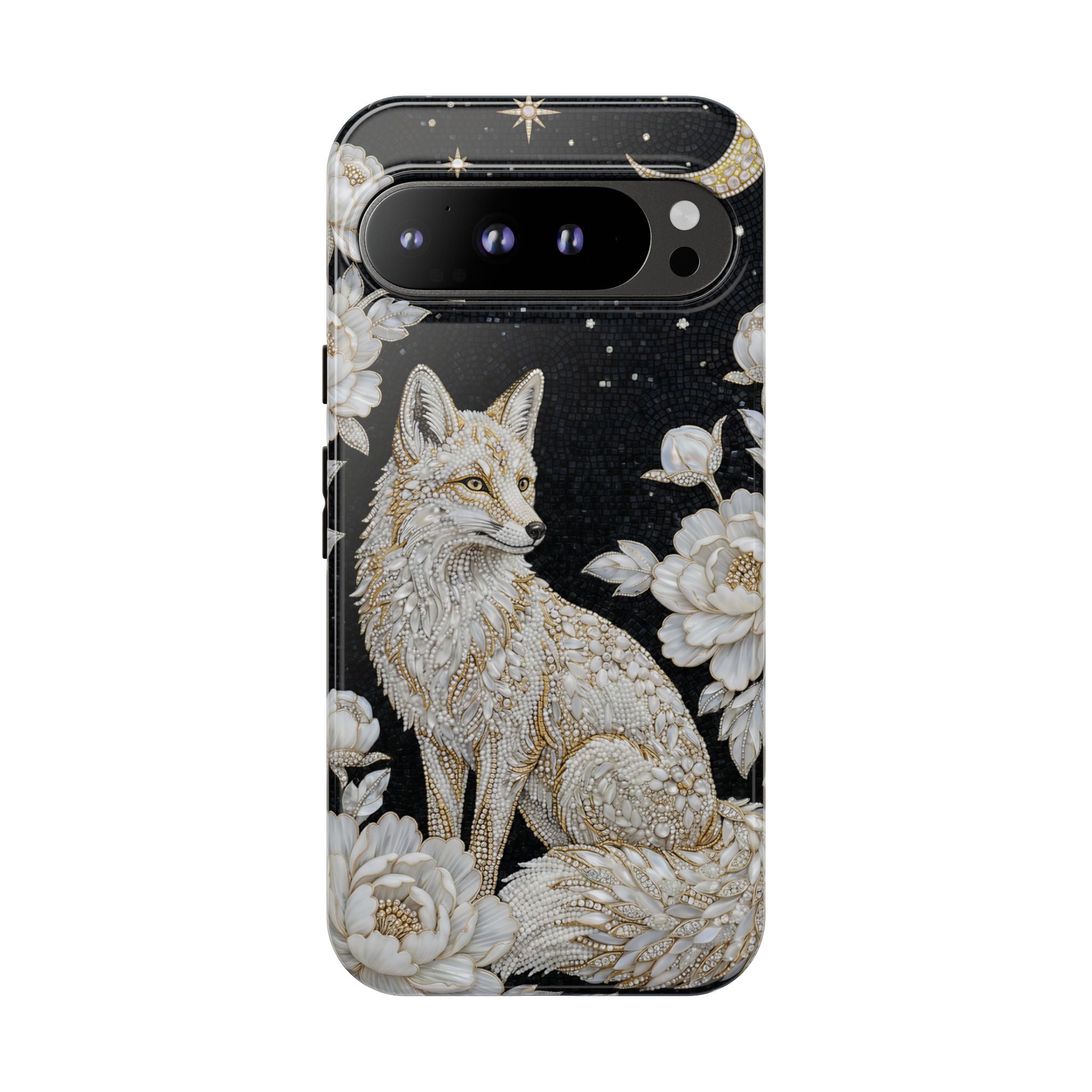 Mystic Fox Moon Google Pixel Phone Case | Celestial Floral iPhone Cover